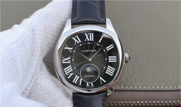 Drive De Cartier Moonphase WGNM0009 1:1 Best Edition Replica Watch Black Dial