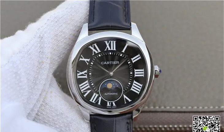 Drive De Cartier Moonphase WGNM0009 1:1 Best Edition Replica Watch Black Dial