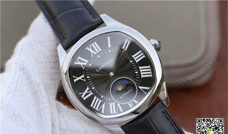 Drive De Cartier Moonphase WGNM0009 1:1 Best Edition Replica Watch Black Dial