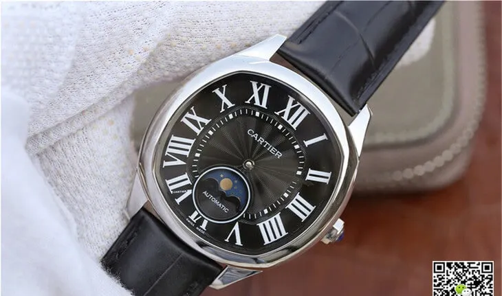 Drive De Cartier Moonphase WGNM0009 1:1 Best Edition Replica Watch Black Dial