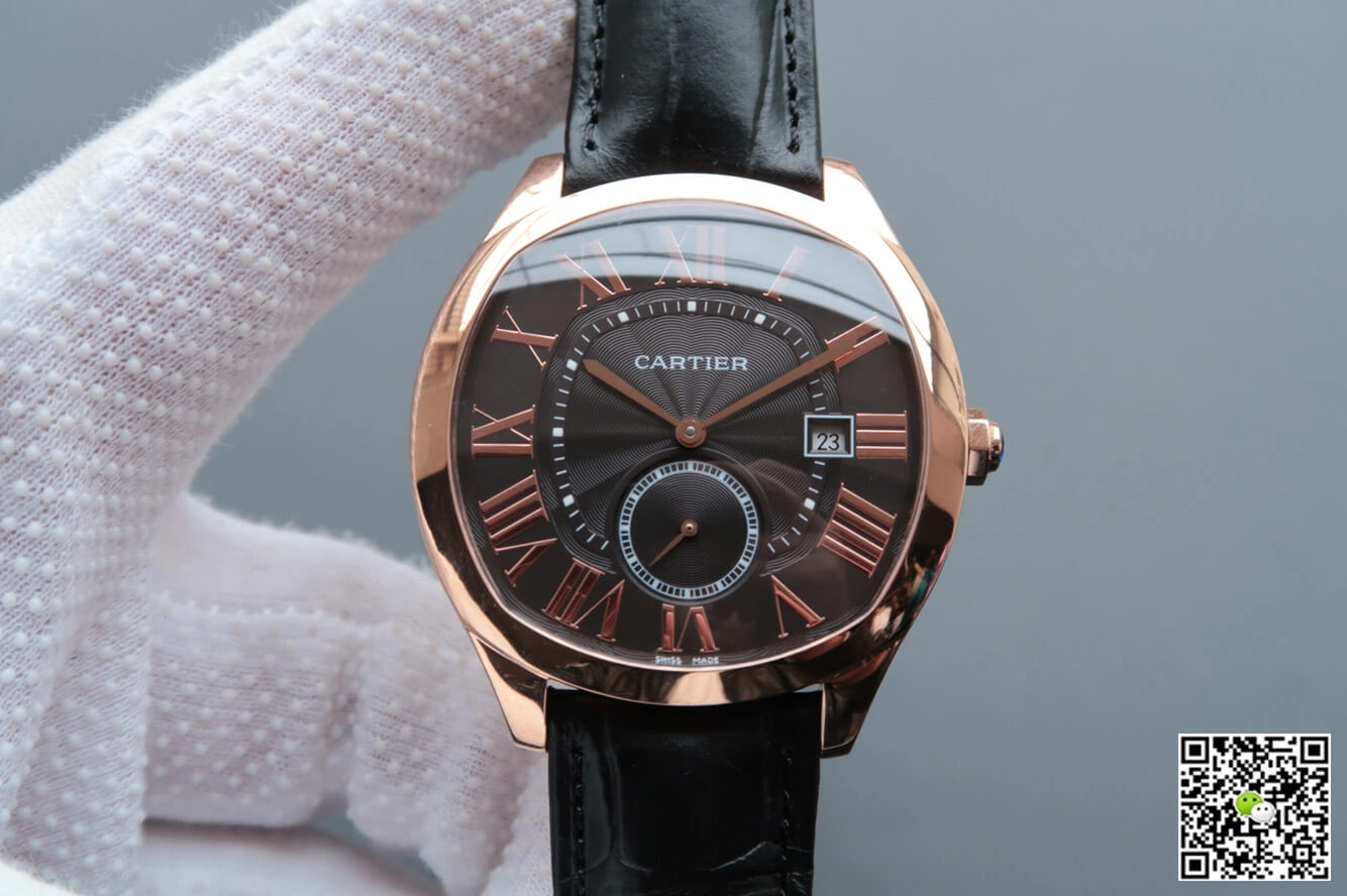 Drive De Cartier WGNM0004 V6 Factory 1:1 Best Edition Replica Watch Leather Strap