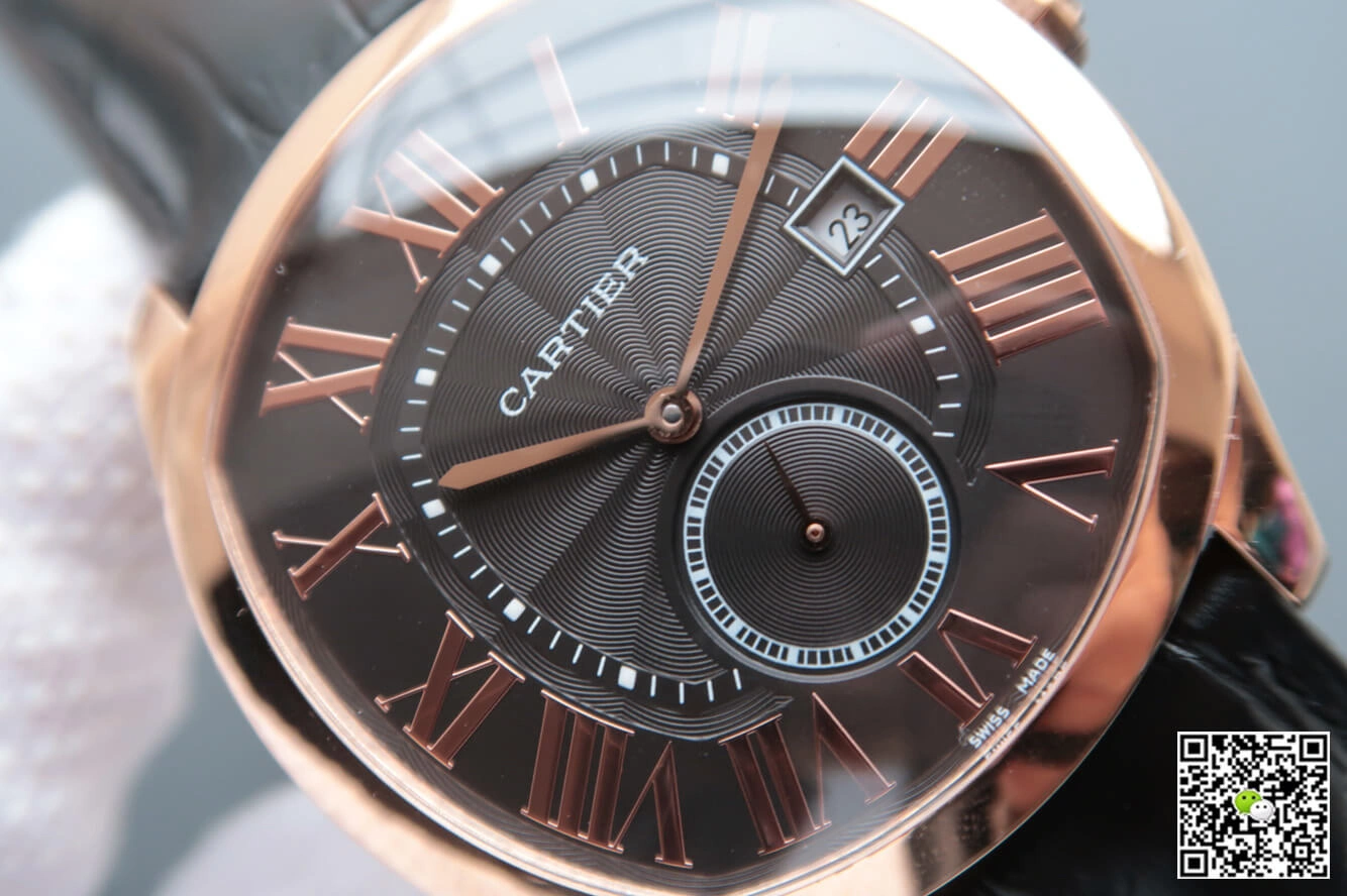 Drive De Cartier WGNM0004 V6 Factory 1:1 Best Edition Replica Watch Leather Strap