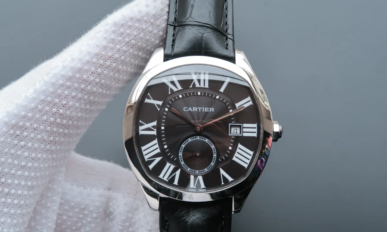 Drive De Cartier WSNM0009 V6 Factory 1:1 Best Edition Replica Watch Black Strap