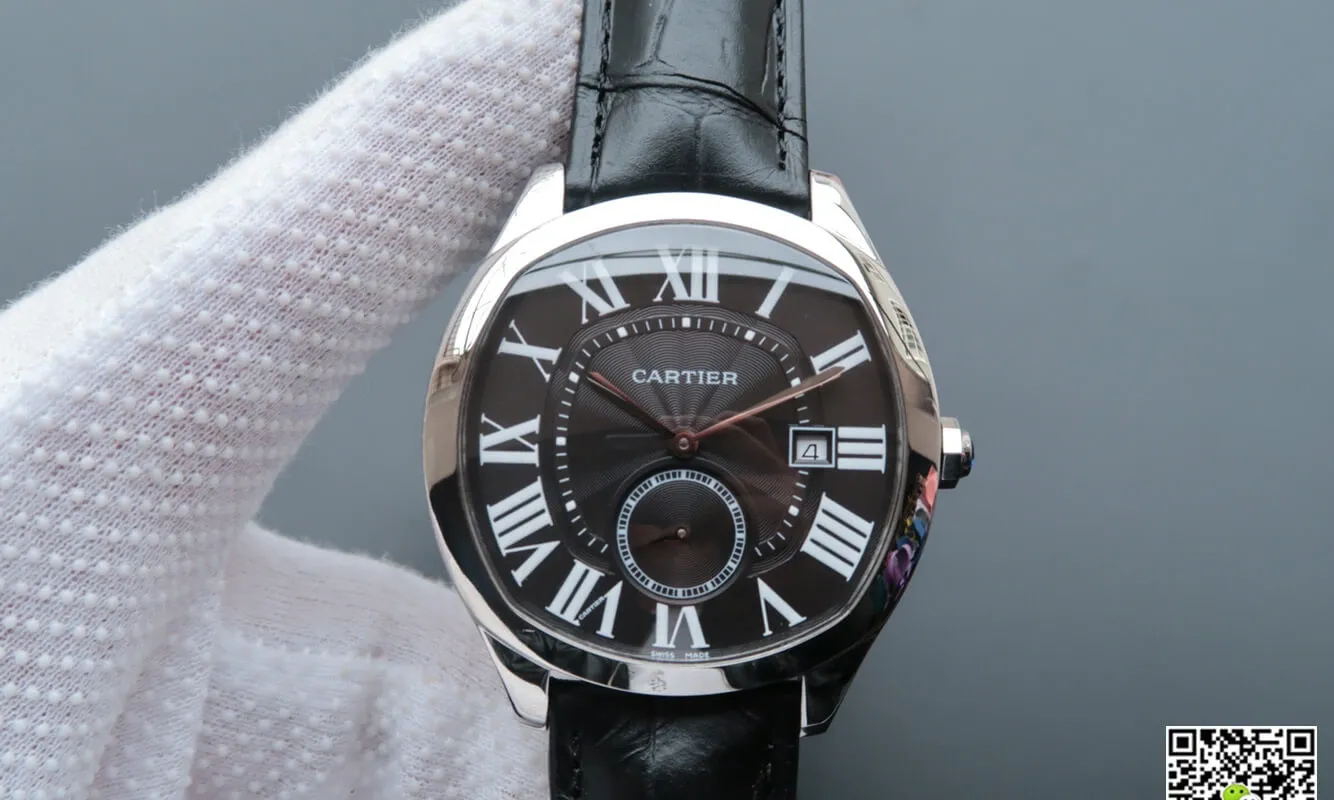 Drive De Cartier WSNM0009 V6 Factory 1:1 Best Edition Replica Watch Black Strap