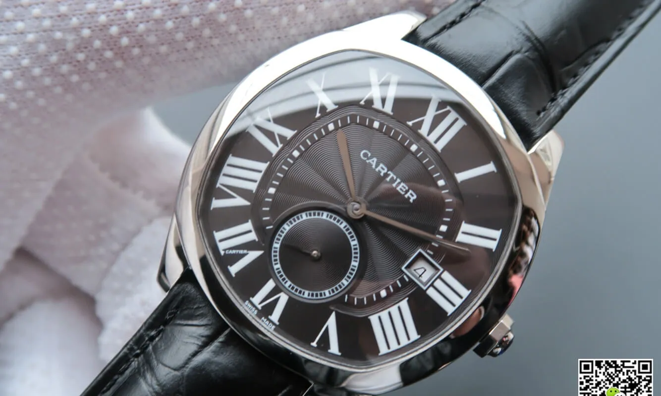 Drive De Cartier WSNM0009 V6 Factory 1:1 Best Edition Replica Watch Black Strap