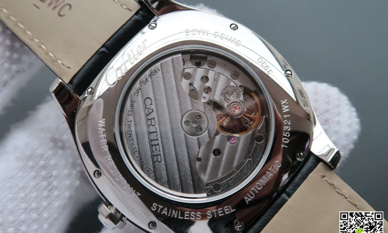 Drive De Cartier WSNM0009 V6 Factory 1:1 Best Edition Replica Watch Black Strap