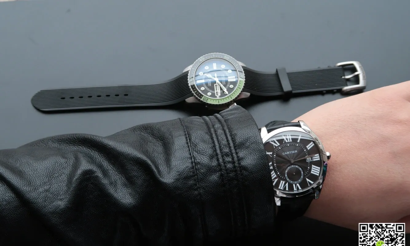 Drive De Cartier WSNM0009 V6 Factory 1:1 Best Edition Replica Watch Black Strap