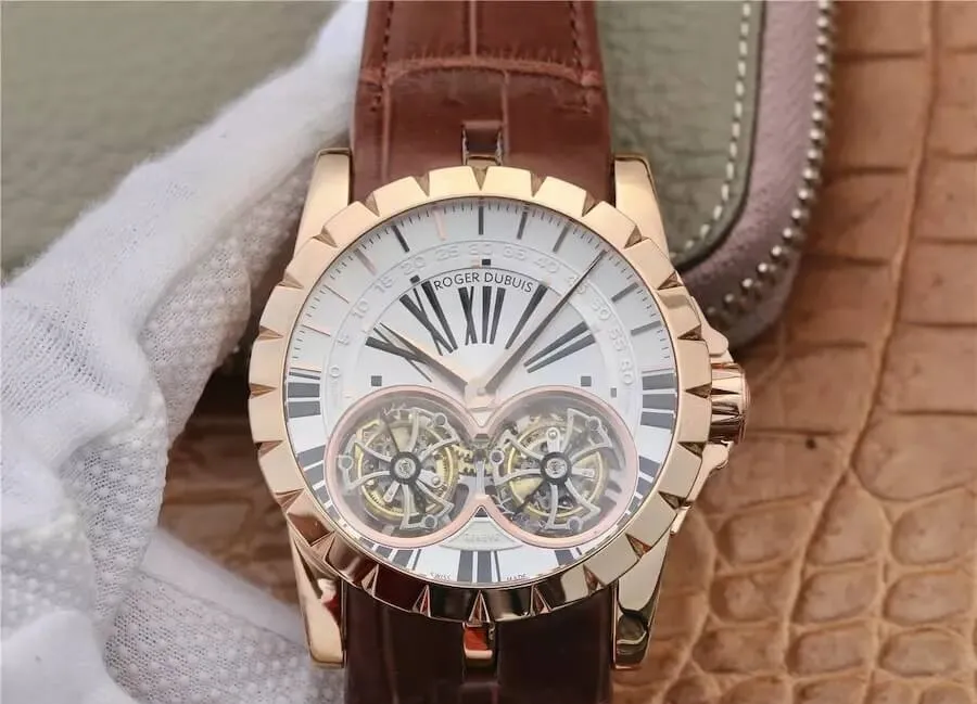 Roger Dubuis Excalibur RDDBEX0249 JB Factory 1:1 Best Edition Replica Watch Brown Strap