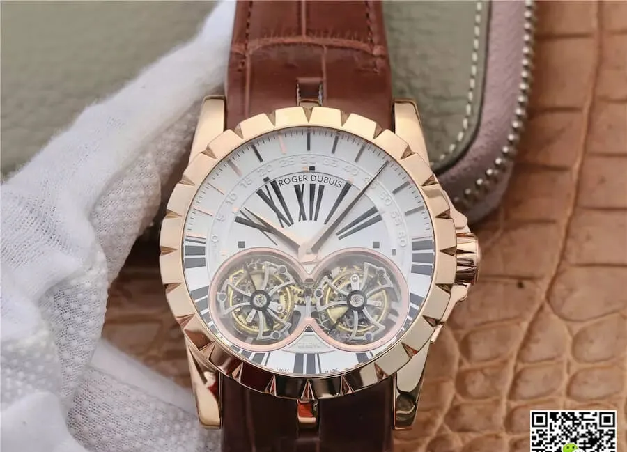 Roger Dubuis Excalibur RDDBEX0249 JB Factory 1:1 Best Edition Replica Watch Brown Strap