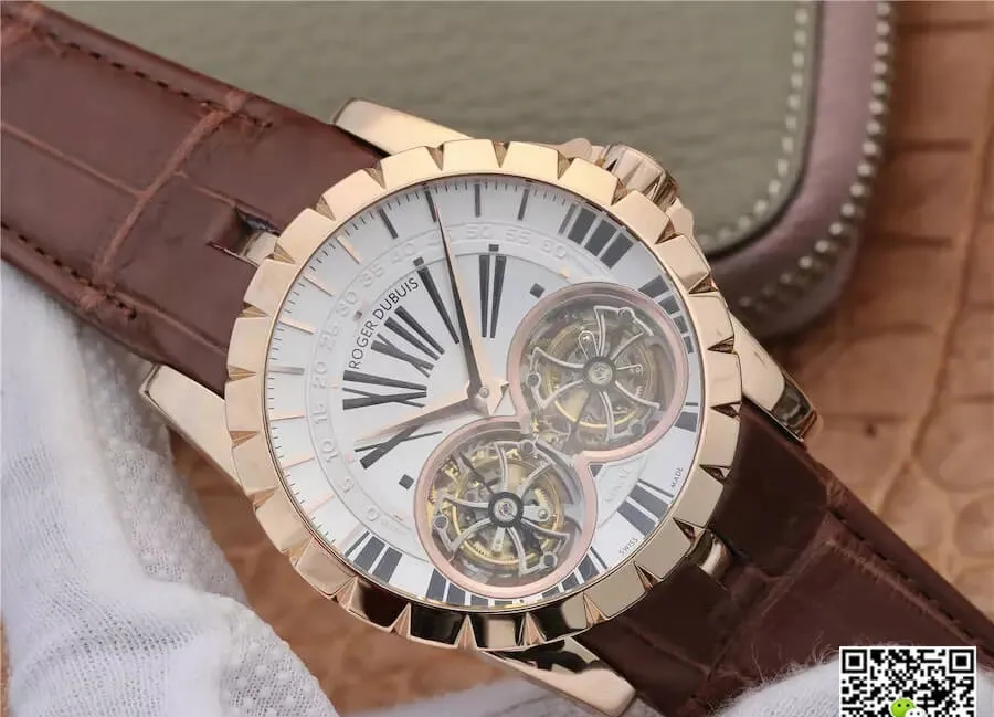 Roger Dubuis Excalibur RDDBEX0249 JB Factory 1:1 Best Edition Replica Watch Brown Strap