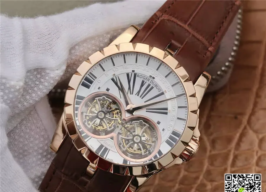 Roger Dubuis Excalibur RDDBEX0249 JB Factory 1:1 Best Edition Replica Watch Brown Strap