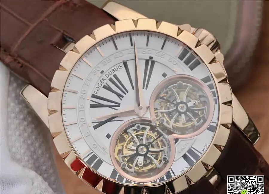Roger Dubuis Excalibur RDDBEX0249 JB Factory 1:1 Best Edition Replica Watch Brown Strap