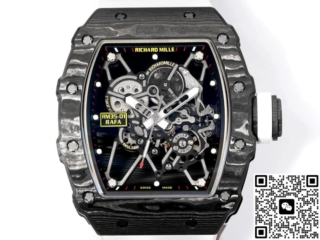 NEW Factory Richard Mille RM35-01 carbon fiber case 1:1 Best Edition Replica Watch