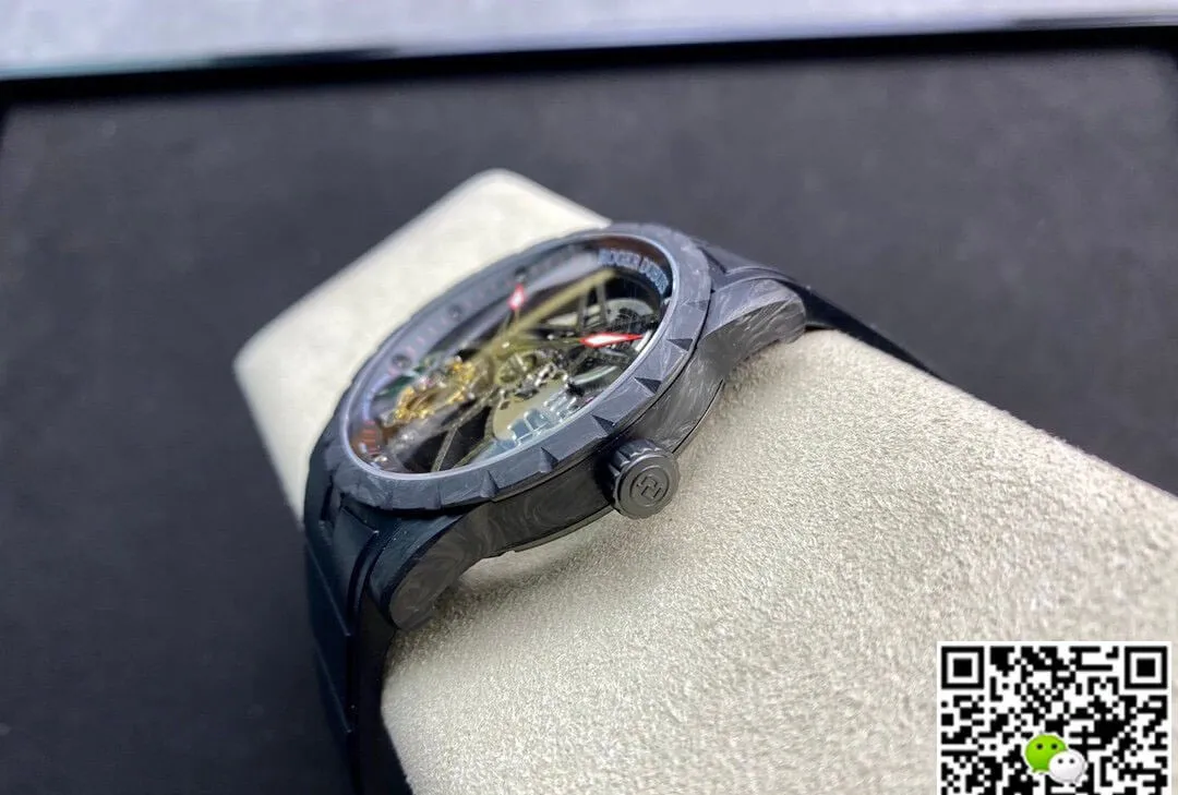 Roger Dubuis Excalibur DBEX0577 BBR Factory 1:1 Best Edition Replica Watch Black Skeleton Dial