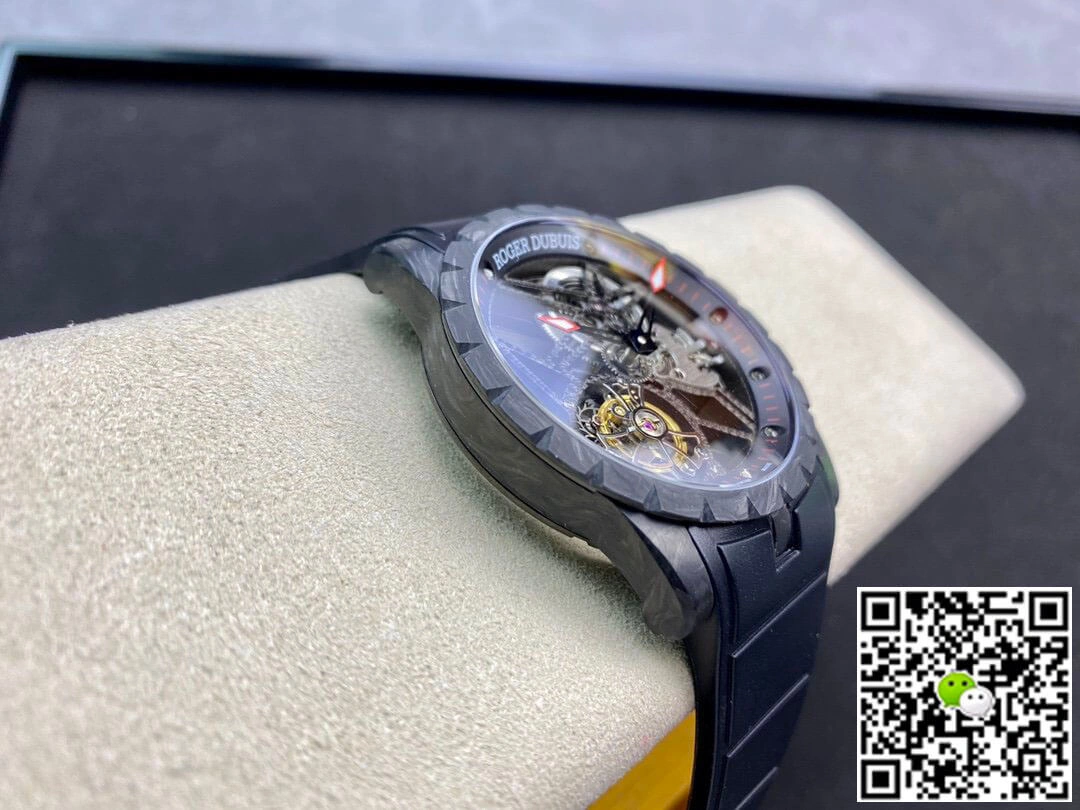 Roger Dubuis Excalibur DBEX0577 BBR Factory 1:1 Best Edition Replica Watch Black Skeleton Dial