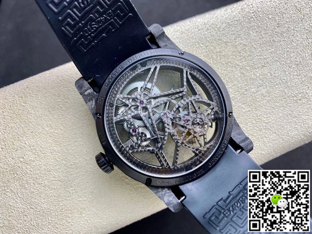 Roger Dubuis Excalibur DBEX0577 BBR Factory 1:1 Best Edition Replica Watch Black Skeleton Dial