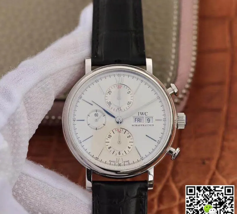 IWC Portofino Chronograph 42mm Multi-function IW391022 ZF Factory 1:1 Best Edition Replica Watch Swiss ETA7750 Silver Marker and Pointers