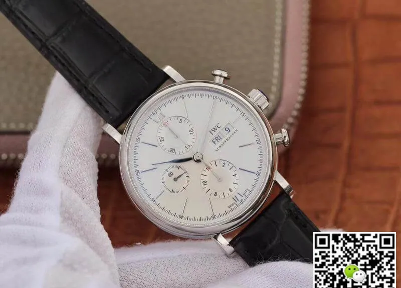 IWC Portofino Chronograph 42mm Multi-function IW391022 ZF Factory 1:1 Best Edition Replica Watch Swiss ETA7750 Silver Marker and Pointers