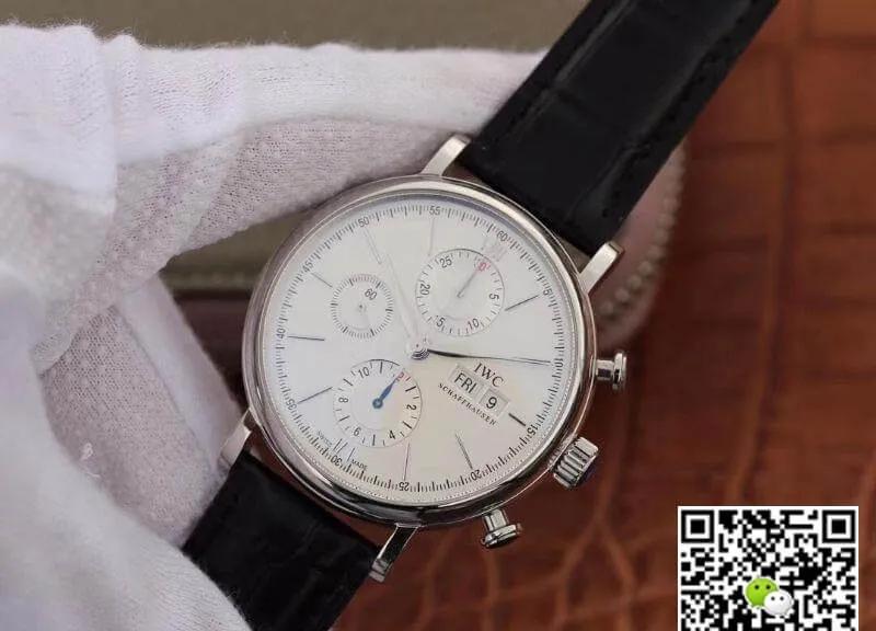 IWC Portofino Chronograph 42mm Multi-function IW391022 ZF Factory 1:1 Best Edition Replica Watch Swiss ETA7750 Silver Marker and Pointers