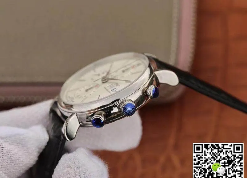 IWC Portofino Chronograph 42mm Multi-function IW391022 ZF Factory 1:1 Best Edition Replica Watch Swiss ETA7750 Silver Marker and Pointers
