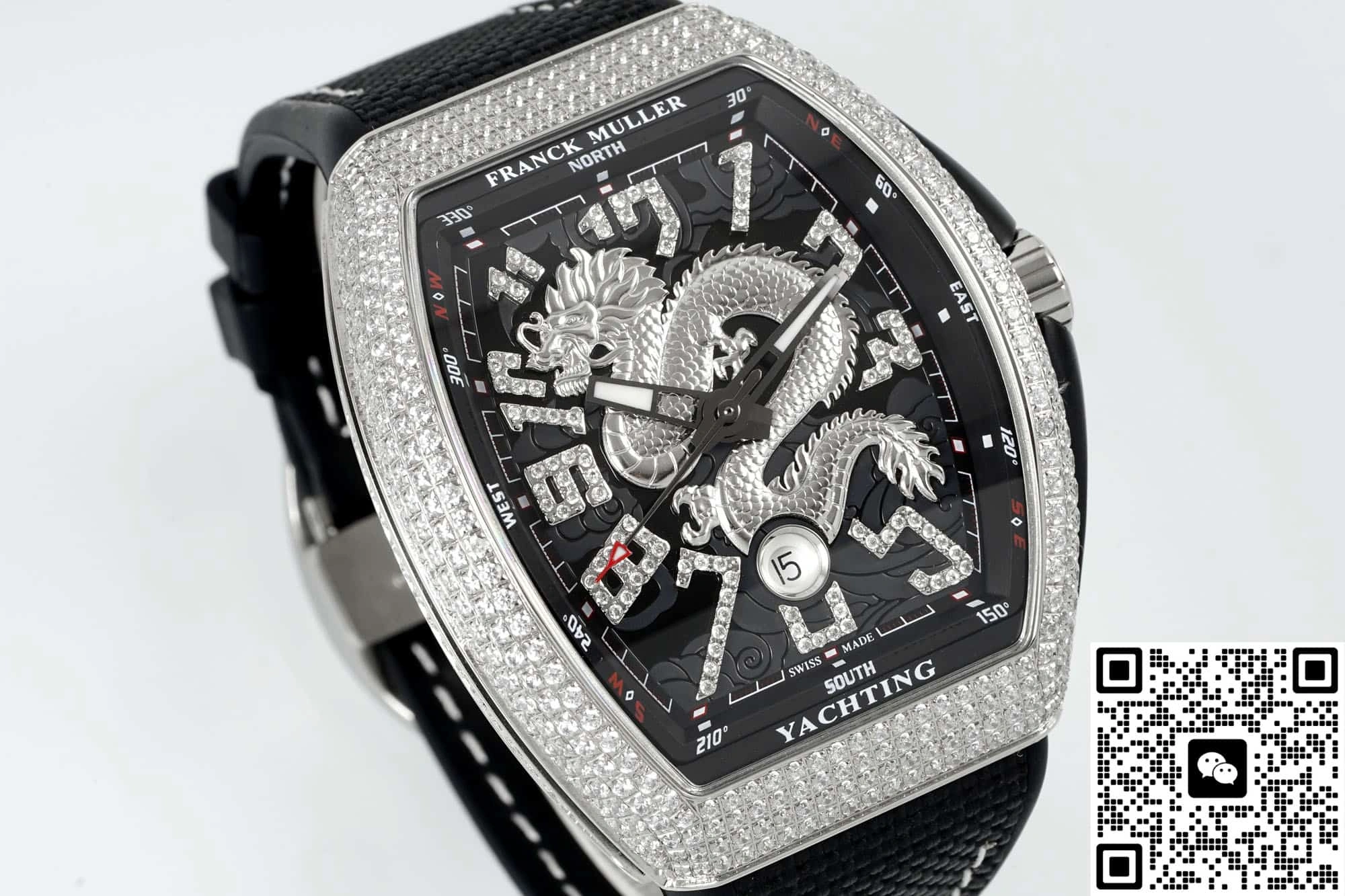 ABF Factory Franck Muller Vanguard diamond-set bezel 1:1 Best Edition Replica Watch
