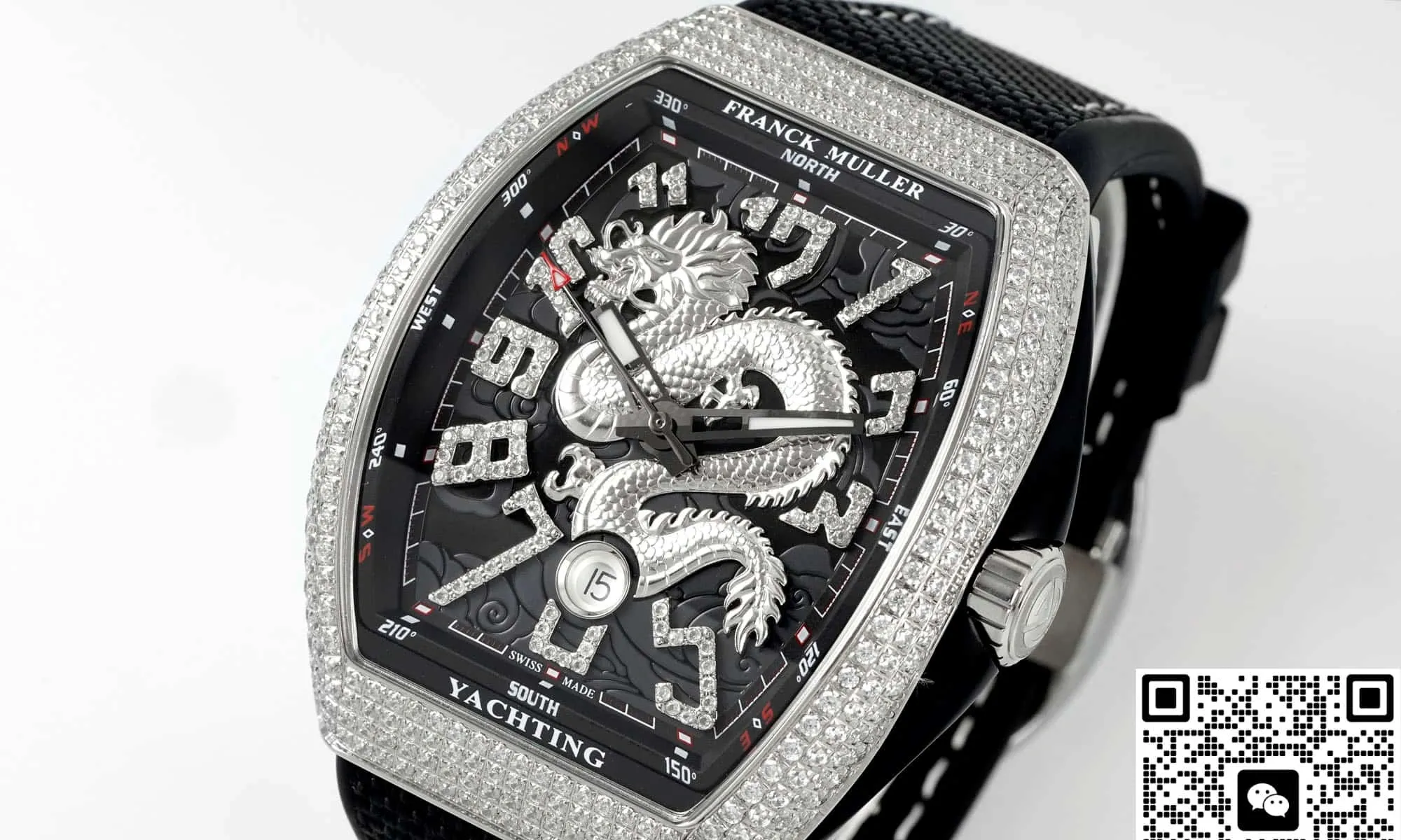 ABF Factory Franck Muller Vanguard diamond-set bezel 1:1 Best Edition Replica Watch