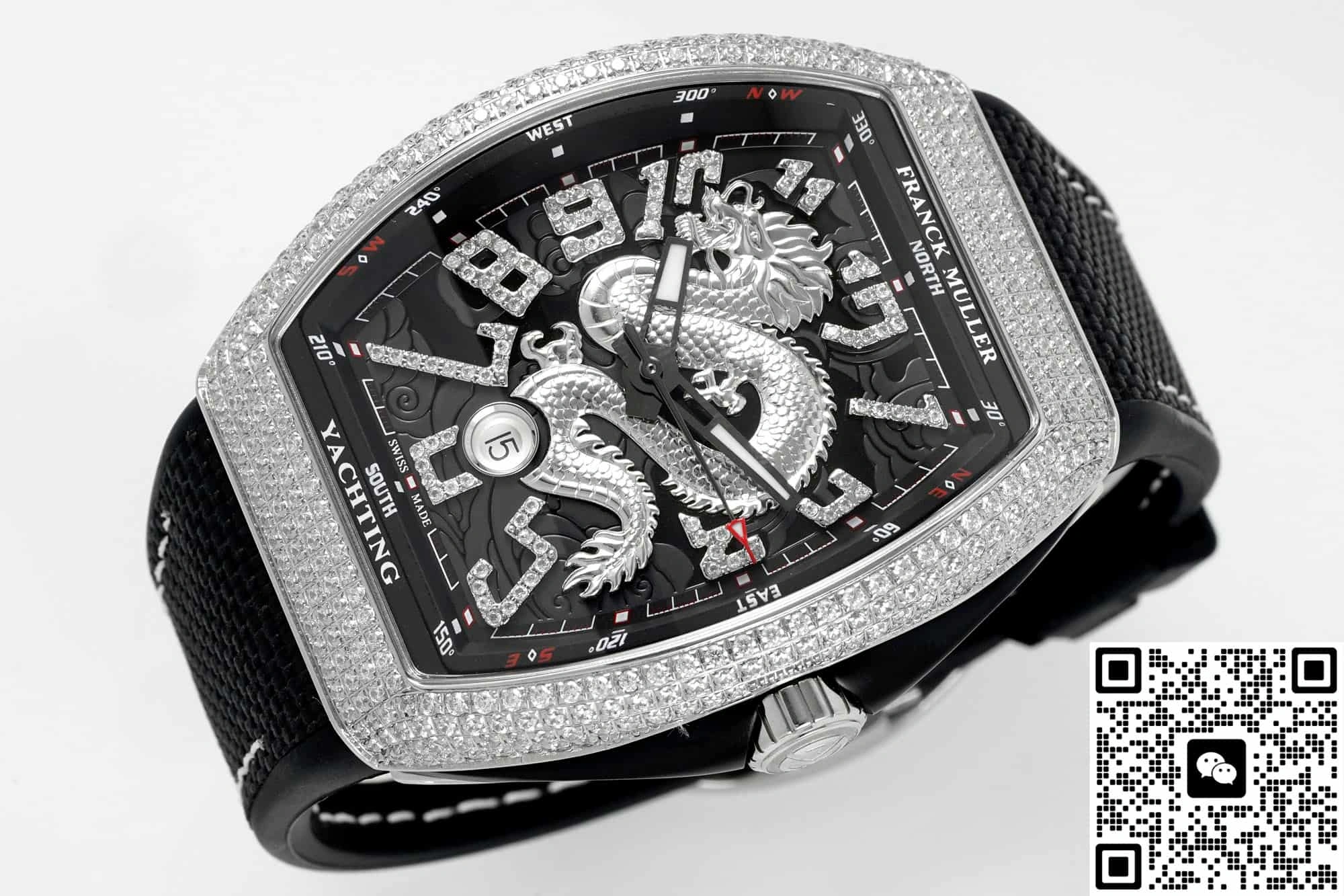 ABF Factory Franck Muller Vanguard diamond-set bezel 1:1 Best Edition Replica Watch
