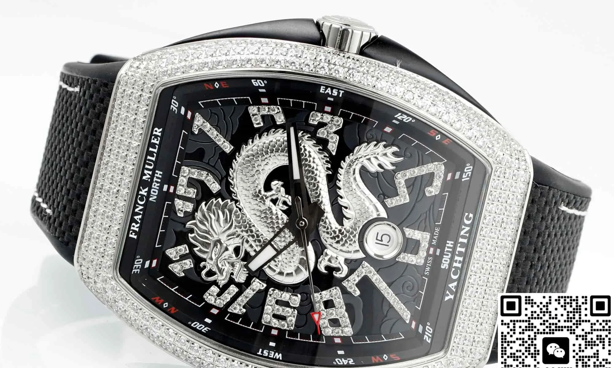 ABF Factory Franck Muller Vanguard diamond-set bezel 1:1 Best Edition Replica Watch