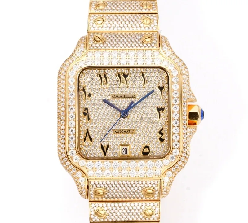 F4 Factory Cartier Santos Date display 1:1 Best Edition Replica Watch