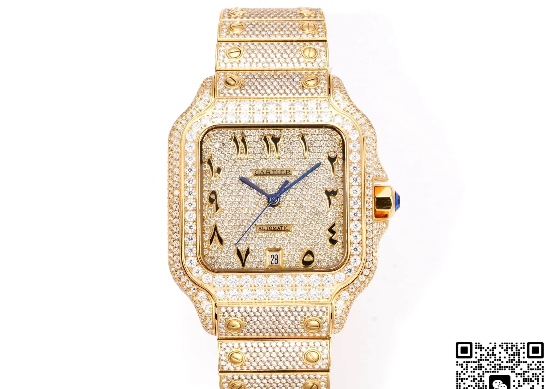 F4 Factory Cartier Santos Date display 1:1 Best Edition Replica Watch