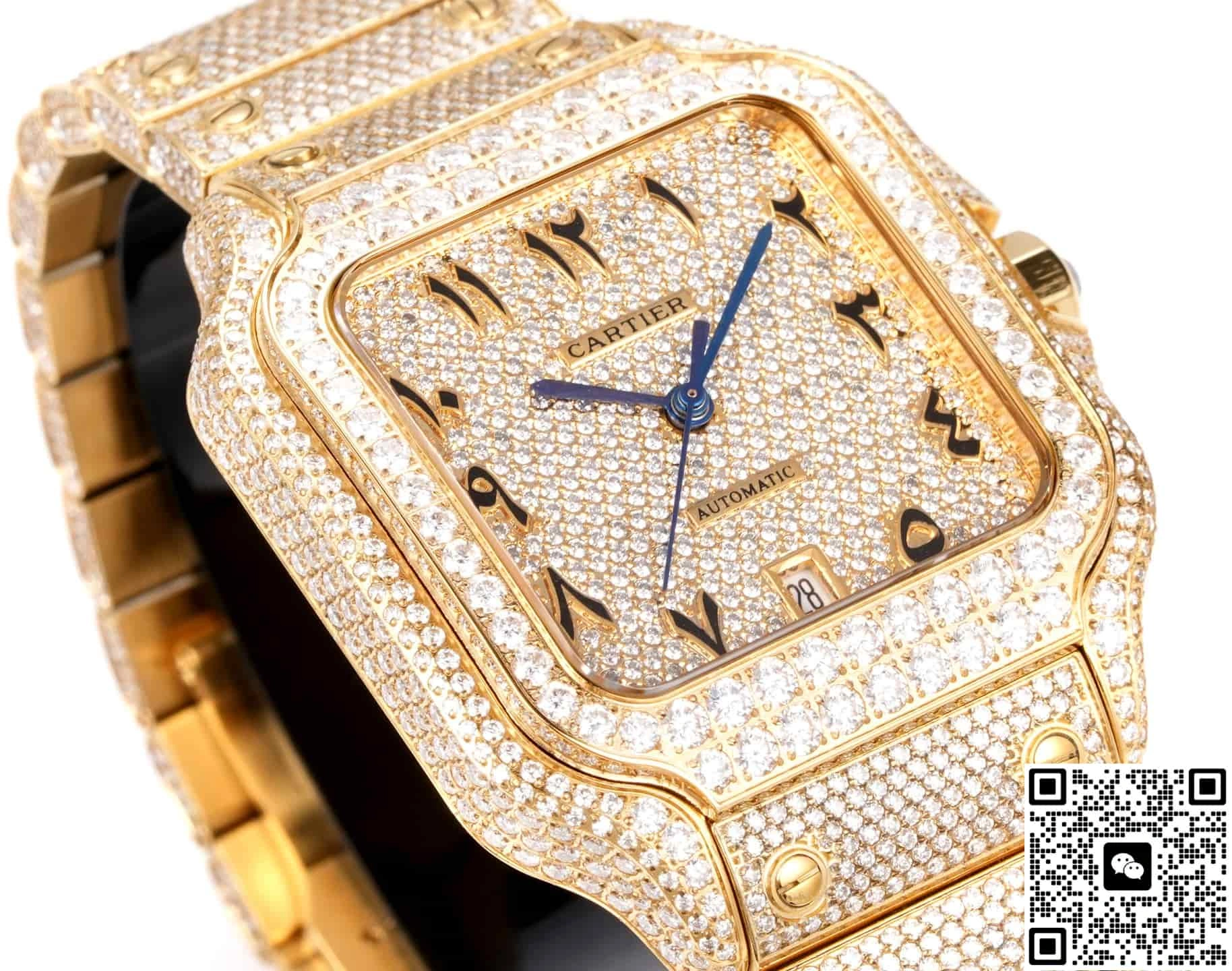 F4 Factory Cartier Santos Date display 1:1 Best Edition Replica Watch