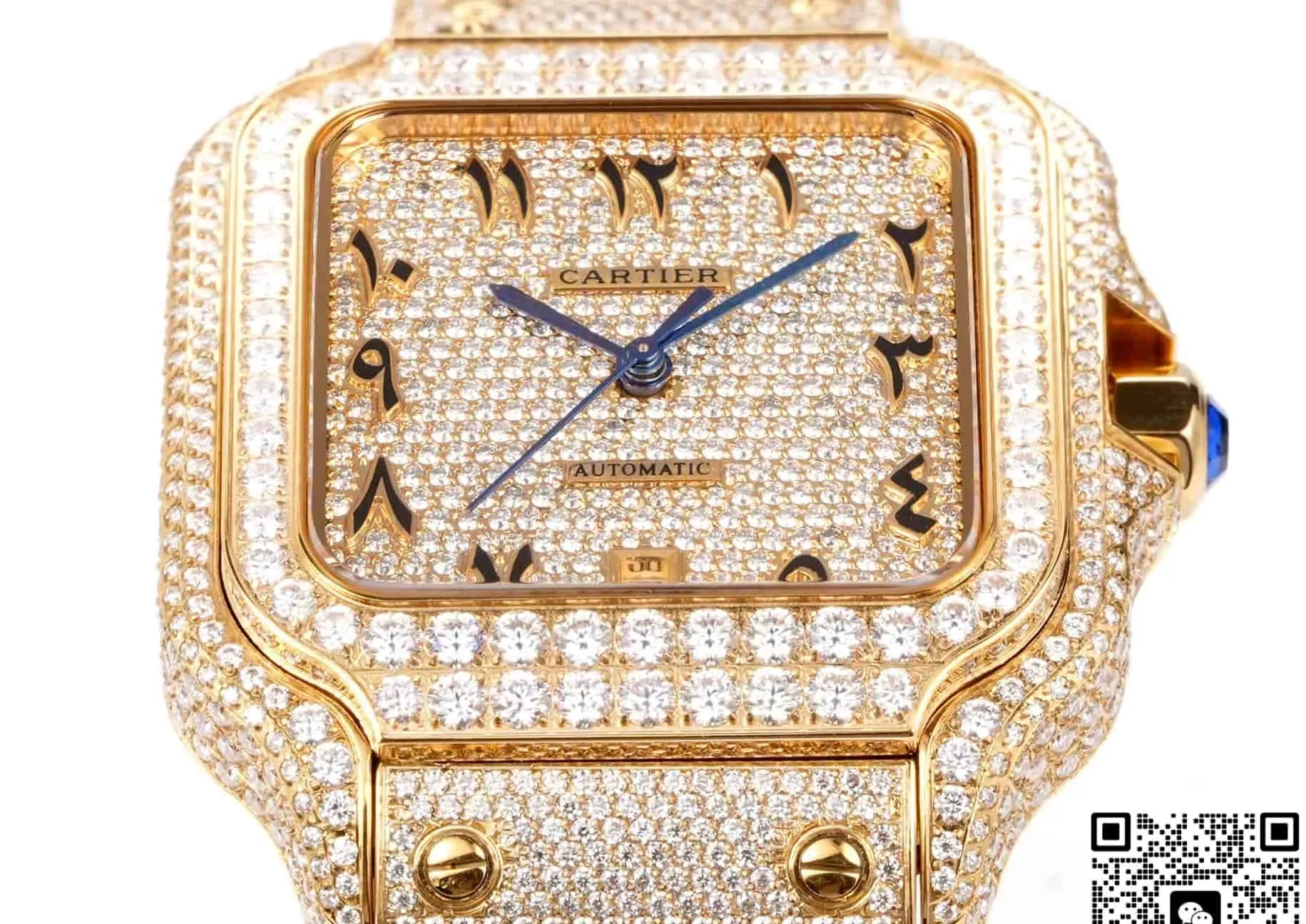 F4 Factory Cartier Santos Date display 1:1 Best Edition Replica Watch