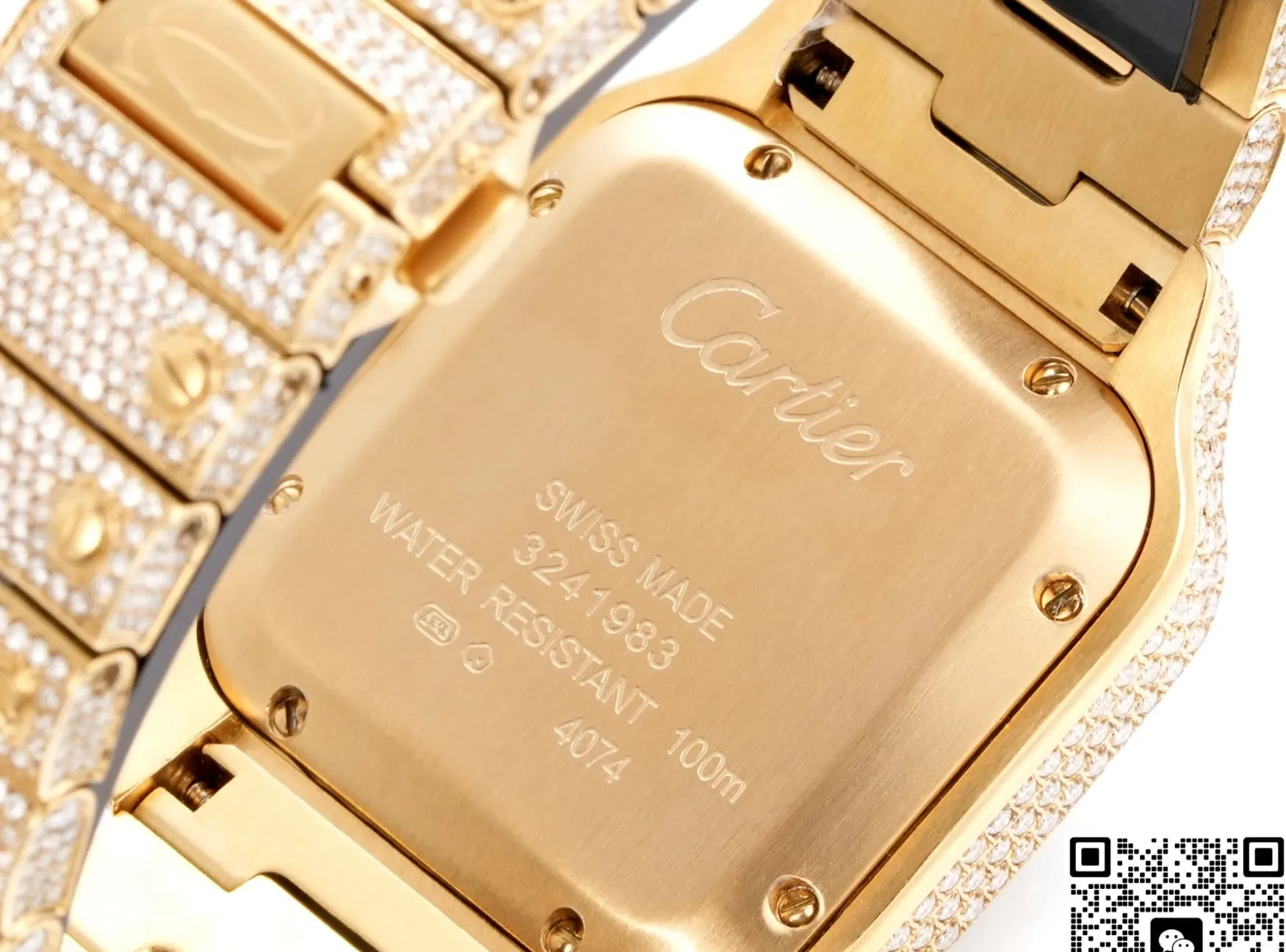 F4 Factory Cartier Santos Date display 1:1 Best Edition Replica Watch
