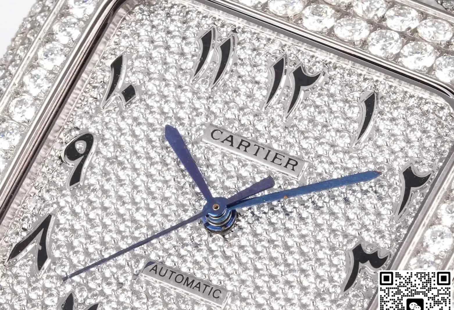 F4 Factory Cartier Santos Diamond 1:1 Best Edition Replica Watch