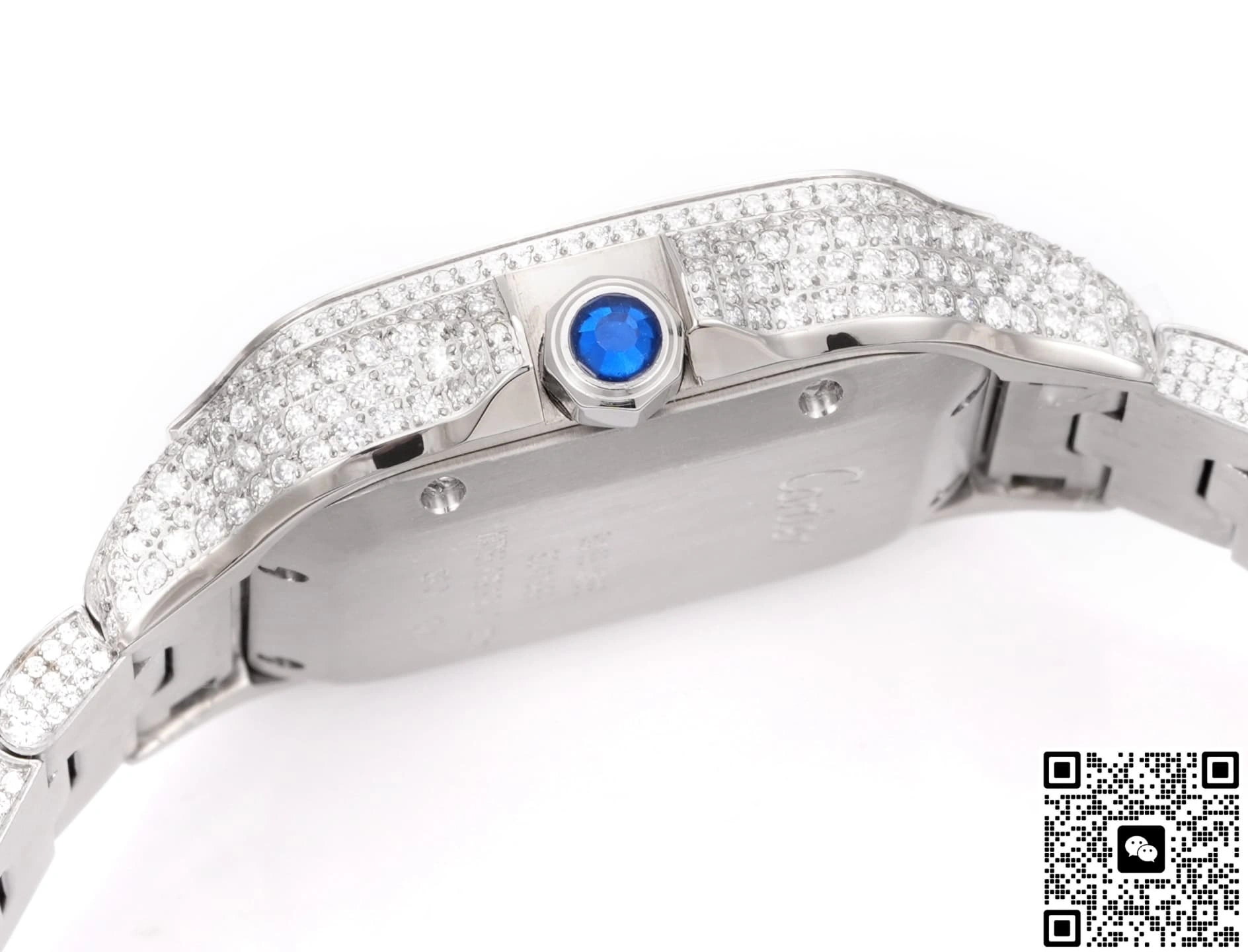 F4 Factory Cartier Santos Diamond 1:1 Best Edition Replica Watch