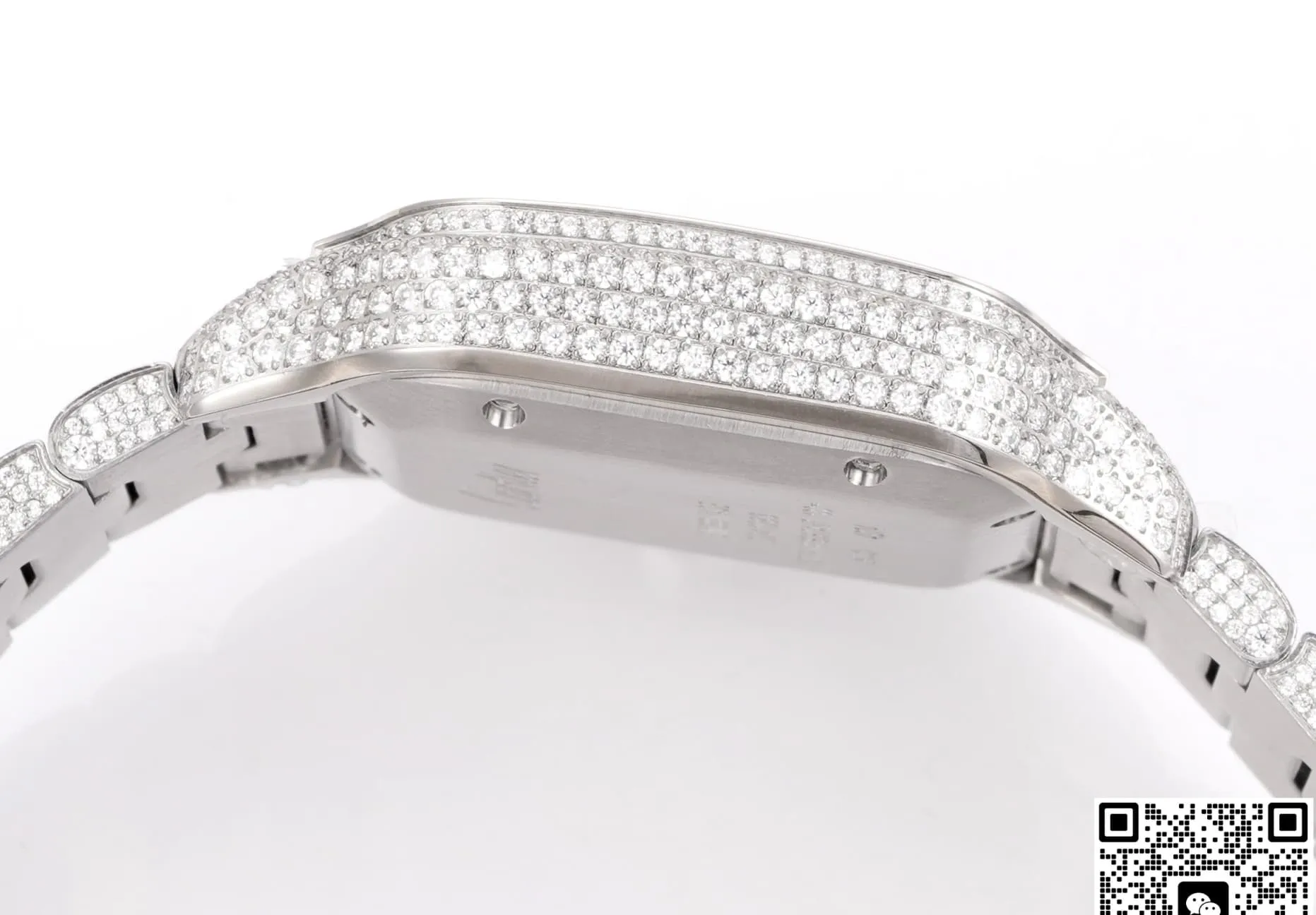 F4 Factory Cartier Santos Diamond 1:1 Best Edition Replica Watch