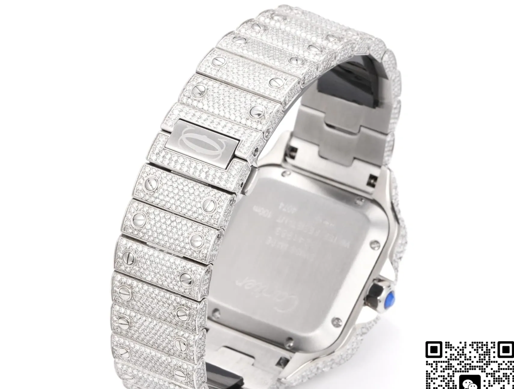 F4 Factory Cartier Santos Diamond 1:1 Best Edition Replica Watch