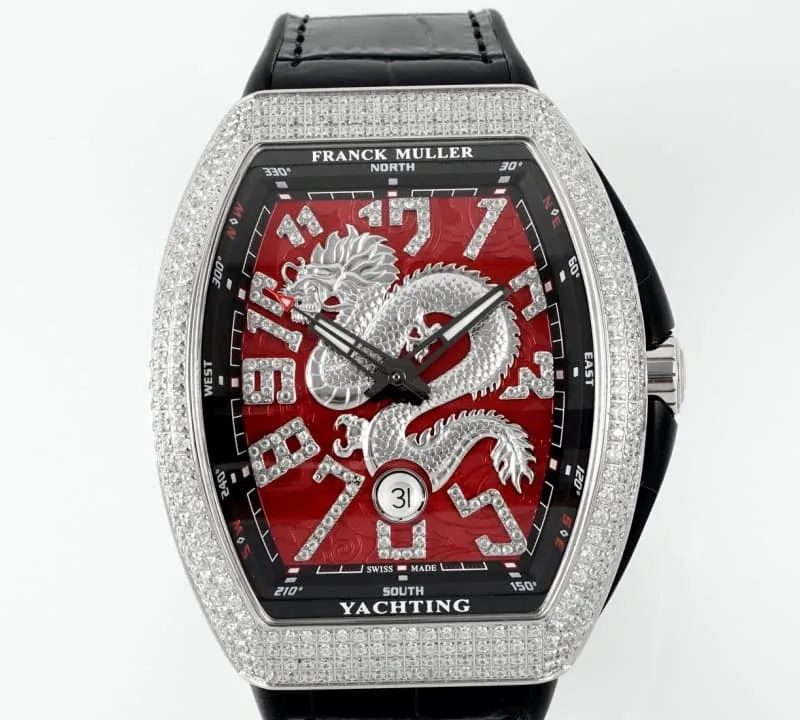 ABF Factory Franck Muller Vanguard Dragon pattern dial 1:1 Best Edition Replica Watch