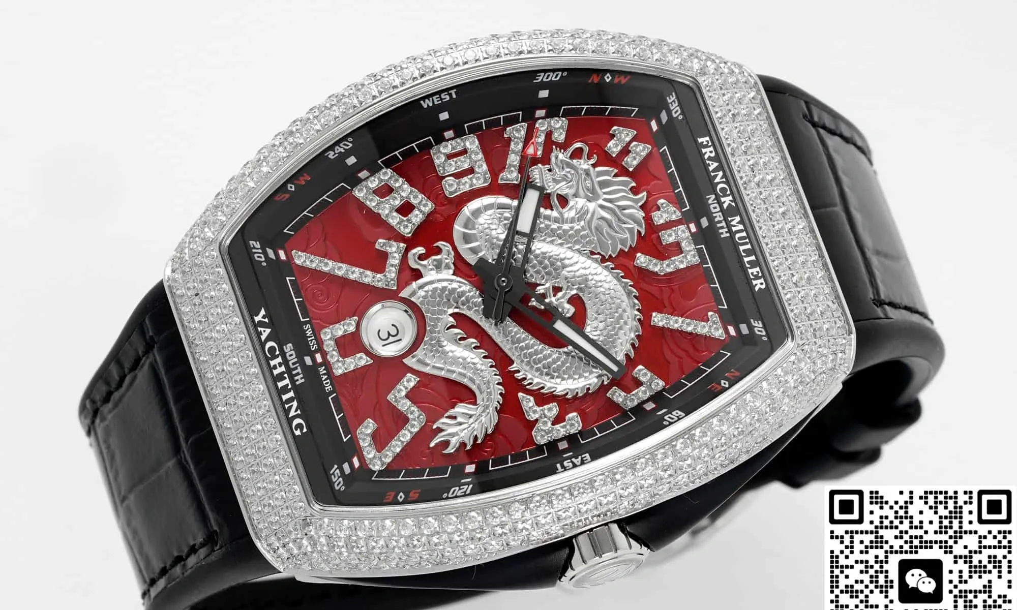ABF Factory Franck Muller Vanguard Dragon pattern dial 1:1 Best Edition Replica Watch