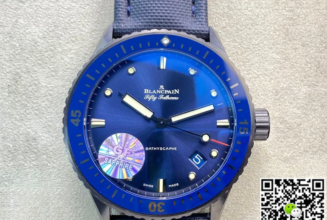 Blancpain Fifty Fathoms 5000-0240-O52A GF Factory 1:1 Best Edition Replica Watch Blue Strap