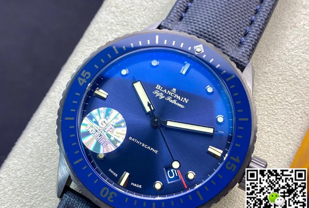 Blancpain Fifty Fathoms 5000-0240-O52A GF Factory 1:1 Best Edition Replica Watch Blue Strap