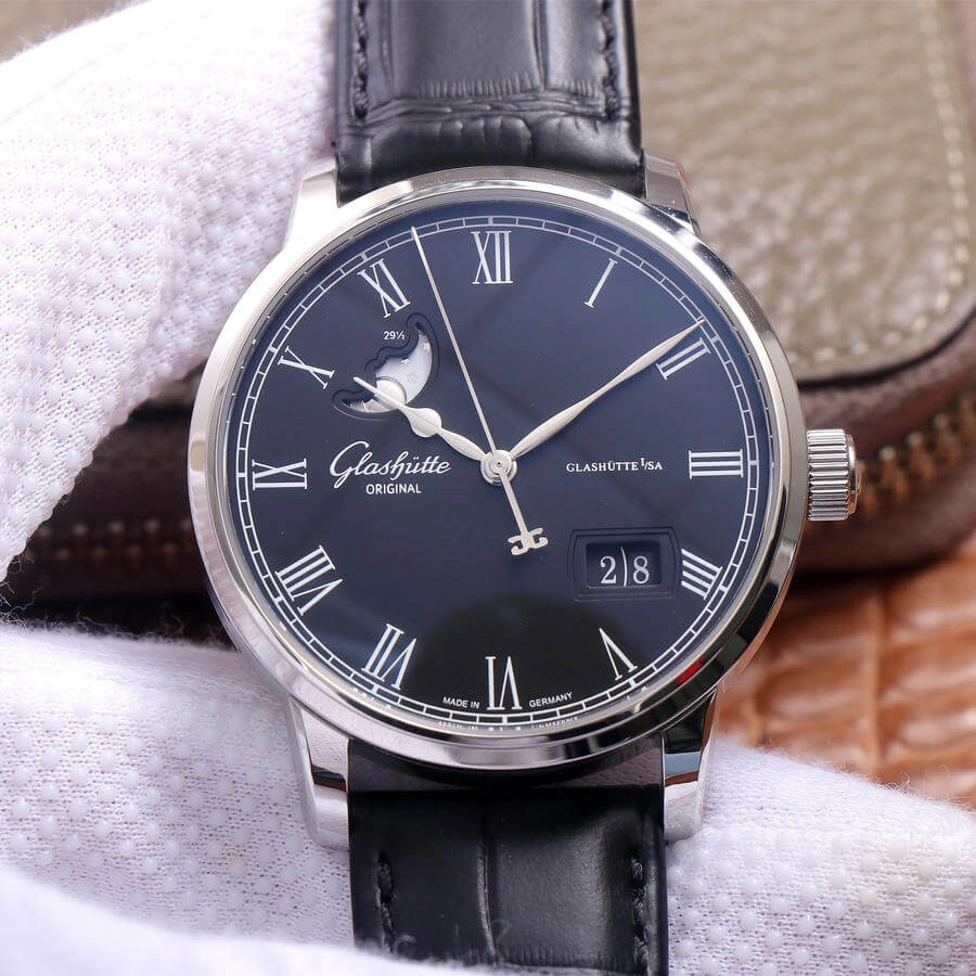 Glashutte Senator 1-36-04 V9 Factory 1:1 Best Edition Replica Watch Leather Strap