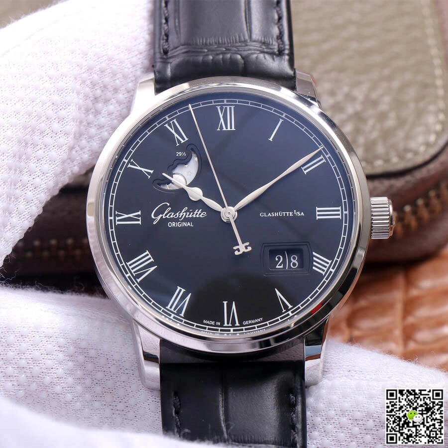 Glashutte Senator 1-36-04 V9 Factory 1:1 Best Edition Replica Watch Leather Strap