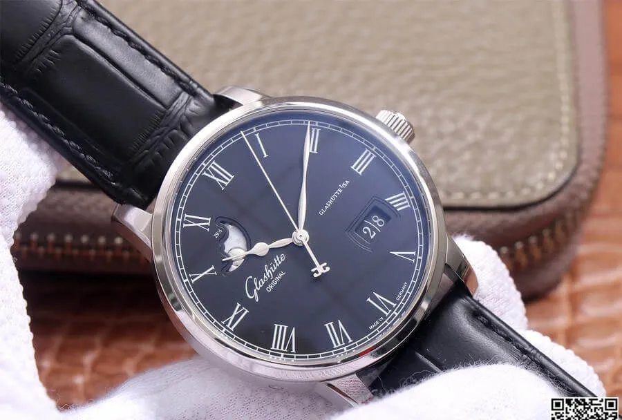 Glashutte Senator 1-36-04 V9 Factory 1:1 Best Edition Replica Watch Leather Strap