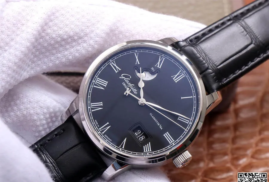 Glashutte Senator 1-36-04 V9 Factory 1:1 Best Edition Replica Watch Leather Strap