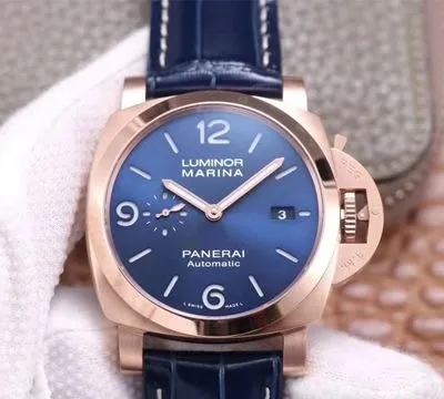 Panerai Luminor Marina Goldtech PAM01112 VS Factory 1:1 Best Edition Replica Watch Blue Dial Swiss P9010