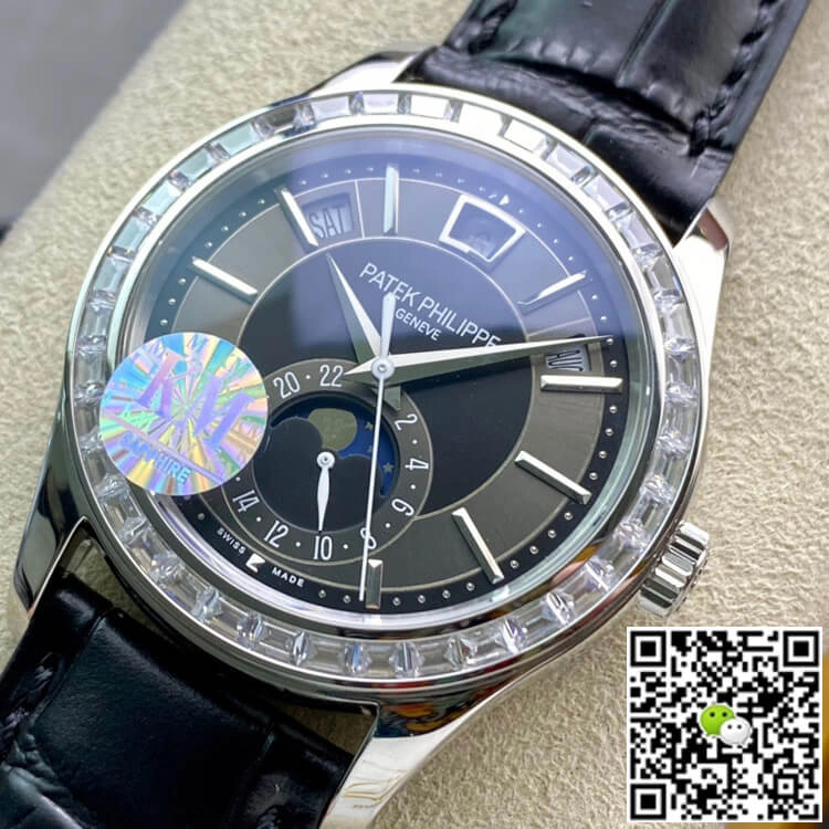 Patek Philippe Grand Complications 5205G KM Factory 1:1 Best Edition Replica Watch Leather Strap