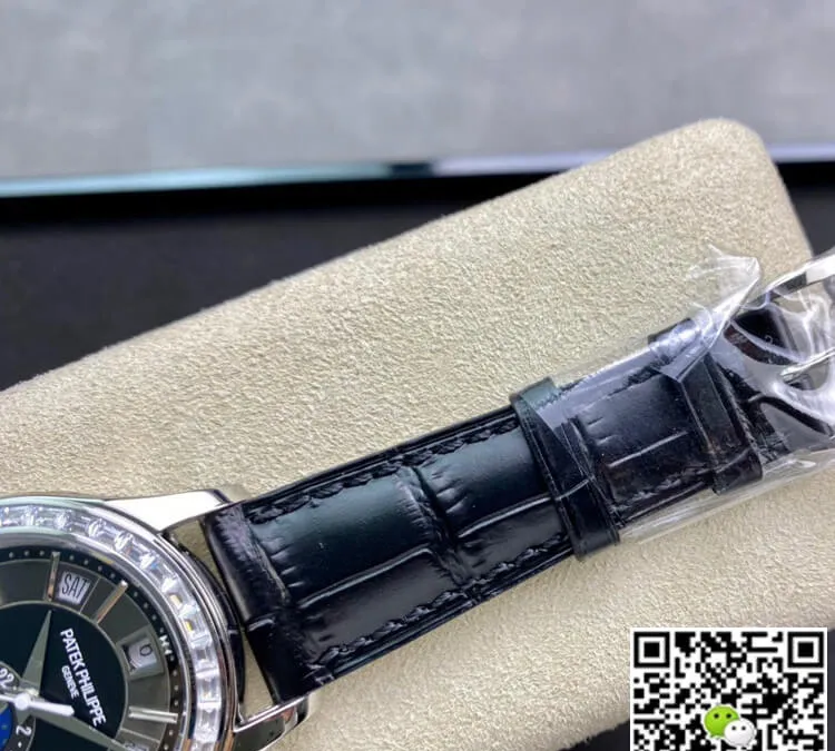 Patek Philippe Grand Complications 5205G KM Factory 1:1 Best Edition Replica Watch Leather Strap