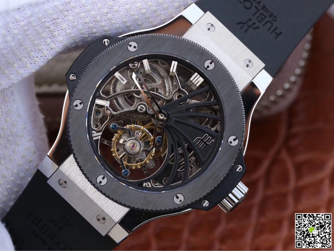 Hublot Big Bang Hollow Tourbillon 1:1 Best Edition Replica Watch Ceramic Bezel
