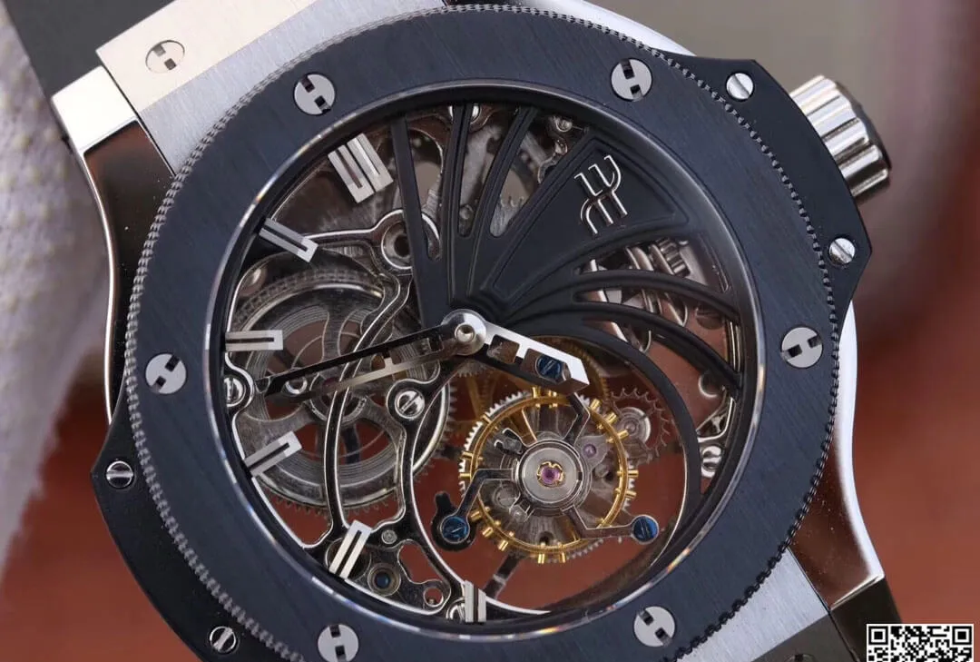 Hublot Big Bang Hollow Tourbillon 1:1 Best Edition Replica Watch Ceramic Bezel